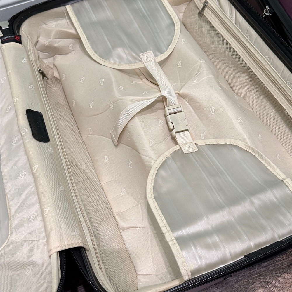 2 Piece Set Of Heys Hardside Spinner Luggage In Purple. Carry On And Checked Bag - Picture 15 of 16